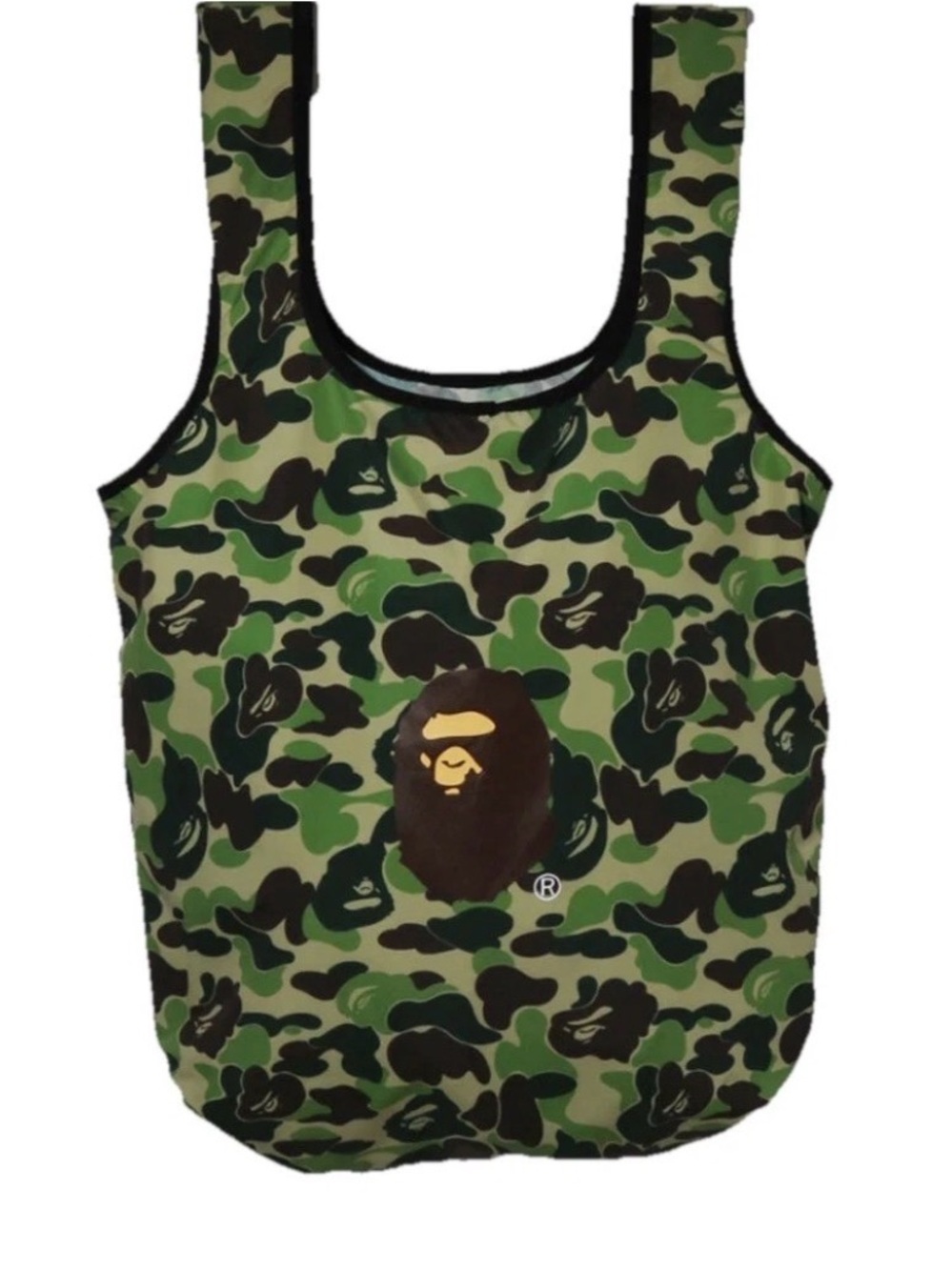 A BATHING APE BAPE ABC CAMO APE HEAD UTILITY BAG 001BAJ301006MGRN
